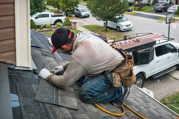 Professional Emergency Roof Repair technician working in Apple River, IL